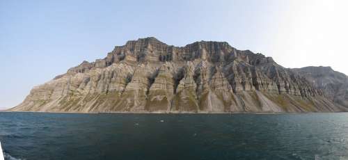 Spitsbergen Svalbard Rock Wall Landscape Erosion