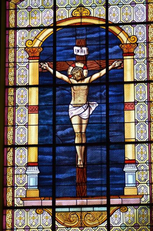 Stained Glass Colorful Glass Church Window Faith