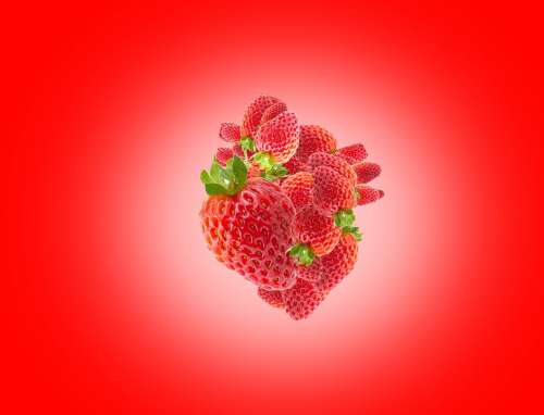Strawberry Isolated Background White Healthy Red
