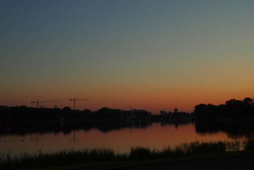 Sundown Sun Sky Nature Sunset Peaceful Landscape