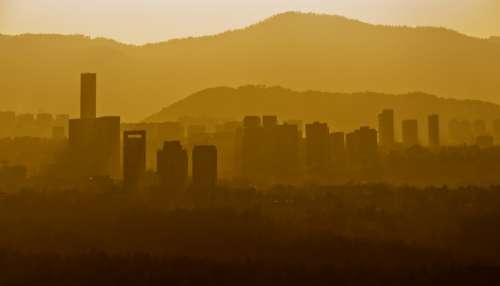 Sunset City Cdmx Urban Horizon Buildings