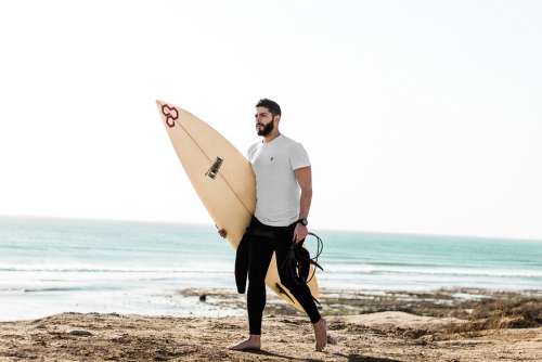 Surfer Surf Ocean Beach Water Sea Surfing Man
