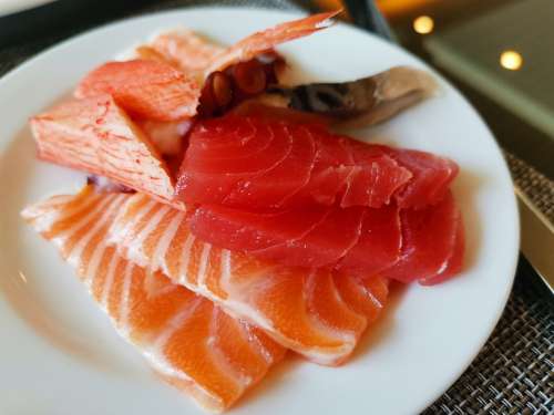 Sushi Meat Salmon Fish Health Restaurant Kitchen