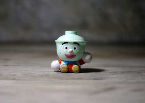 Tea Cup Fella Small Cute Funny Toy Figurine
