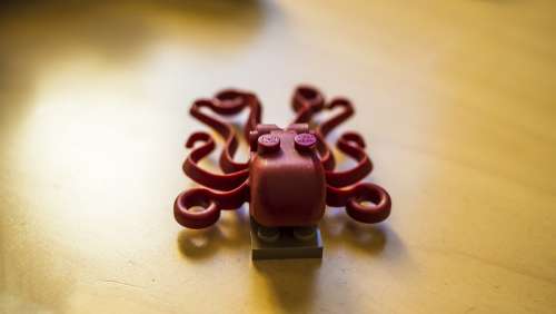 Tentacles Octopus Lego Shape Design Toy Plastic