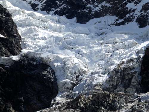 The Glacier The Tongue Of The Glacier Slit Ice