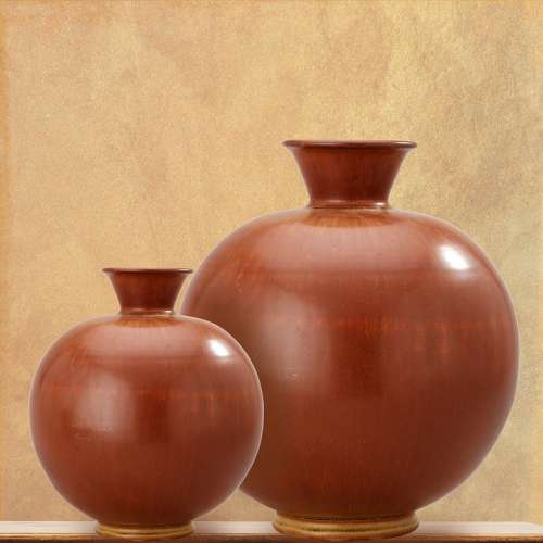 Vases Ceramic Trim Brown