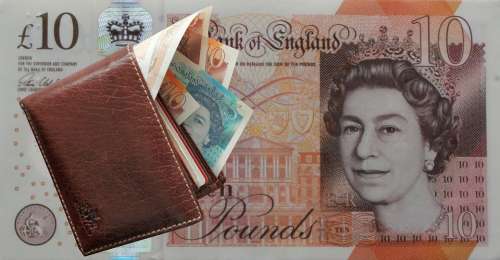 Wallet Money Pound Wager Cash Banknote Currency