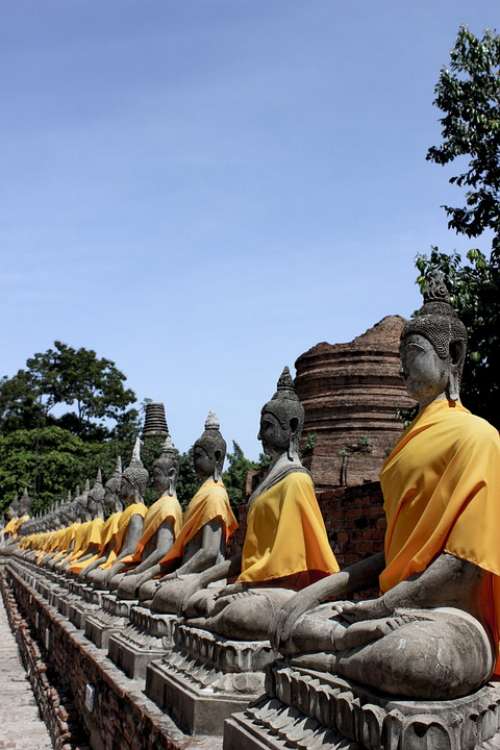 Wat Yai Chaimongkol Temple Antique Century