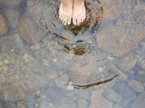 Water Foot Summer Barefoot Valley Cool