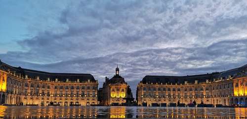 Water-Level France Bordeaux Clouds Sky Lighting