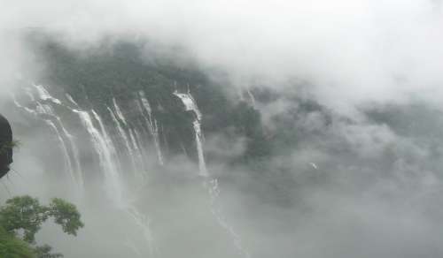 Waterfall Cloud Sky Fantasy Landscape Nature