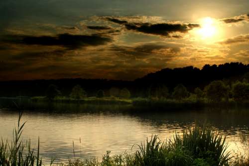 West Nature Clouds Landscape Twilight