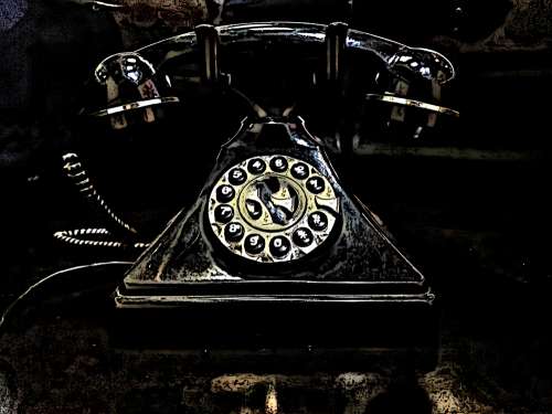 Vintage Phone Artistic Style