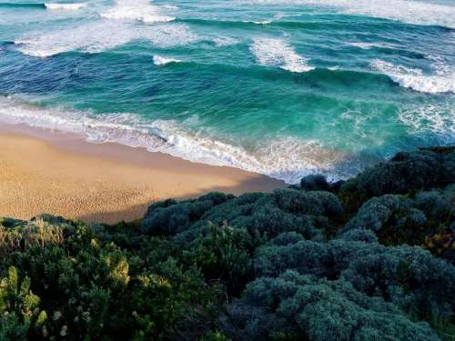 sea ocean blue water waves