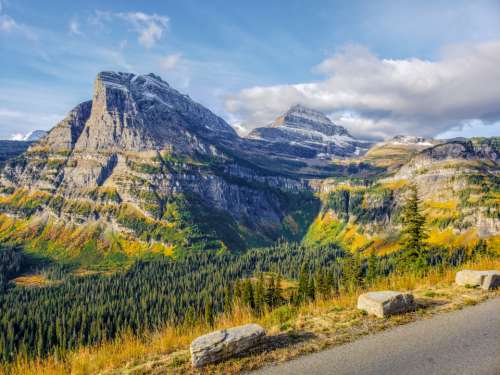mountains road travel landscape outdoors