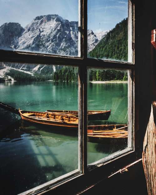 lake water wooden boat outdoor