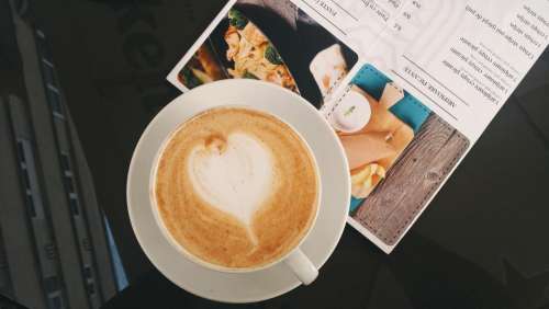 coffee cafe art heart latte