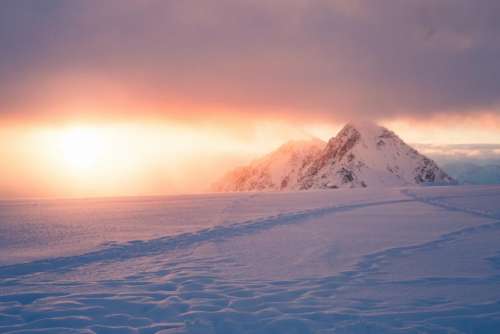 mountain highland cloud sky summit