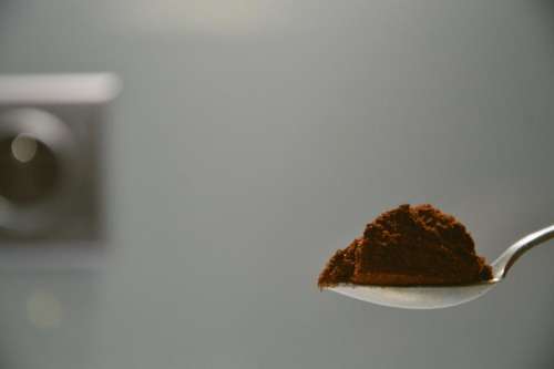 espresso grinds coffee spoon
