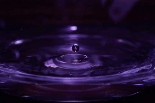 water ripples drop droplet purple
