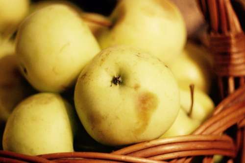 apples fruits food healthy basket