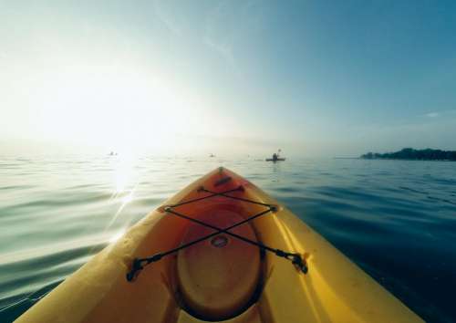 kayak lake water sunshine sports