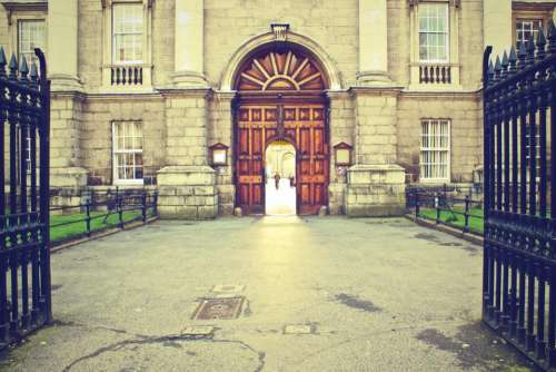 Trinity College Dublin campus school gates