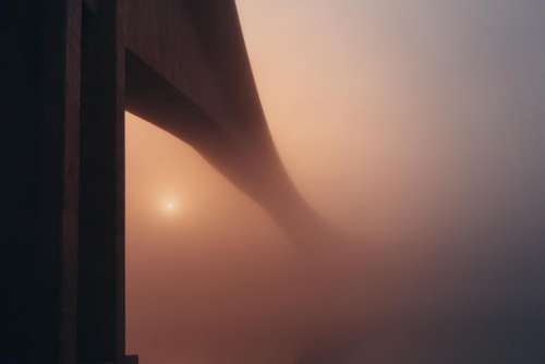 bridge architecture foggy haze hazy