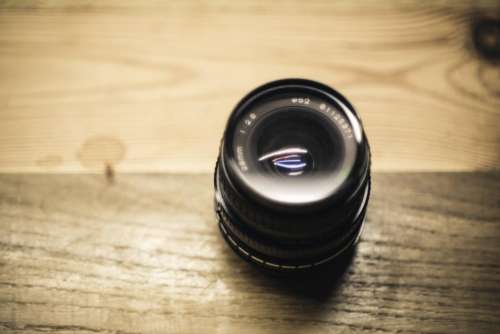 camera lens black photography wooden