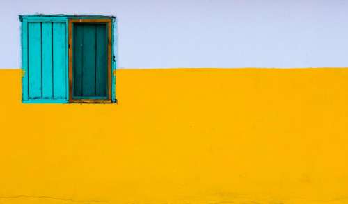 yellow white wall window house