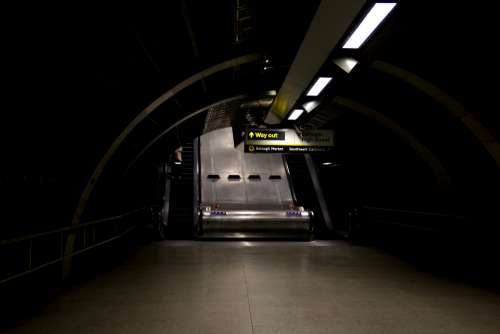 metro train station underground exite