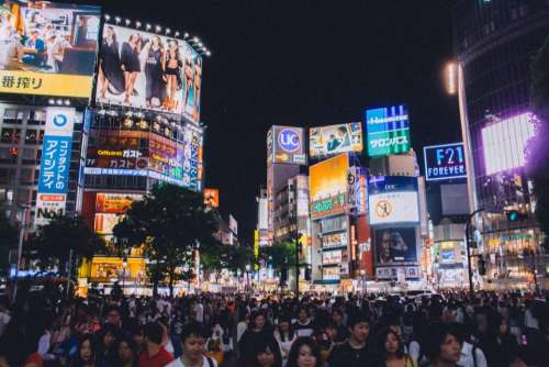 Shibuya crossing Tokyo Japan Asia people