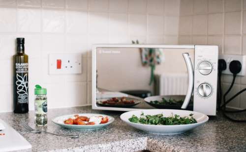 microwave food kitchen salad vegetable