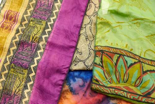 sari fabric background silk indian