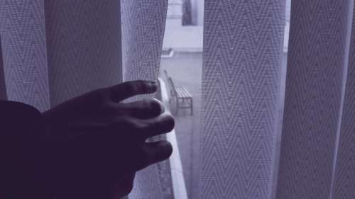 window curtain hand pane glass