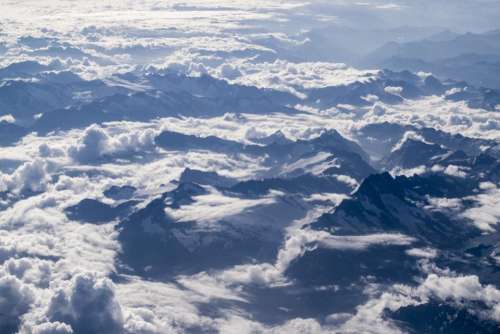 nature landscape mountains summit peaks