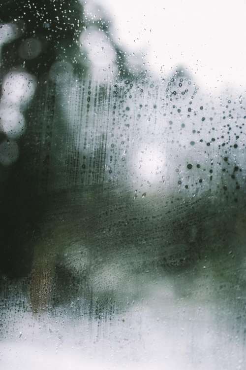 rain wet water drops blur