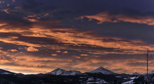 mountain highland snow winter landscape