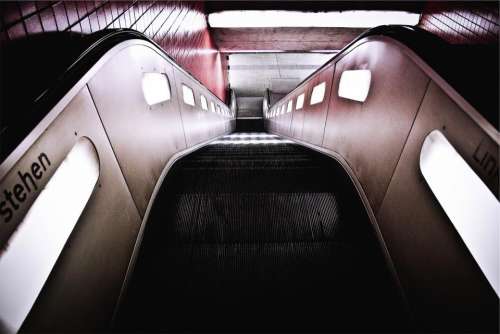 escalator subway station