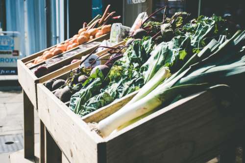 outdoor vegetable market stall market goods