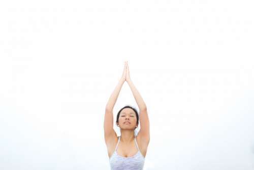 people woman girl yoga meditation