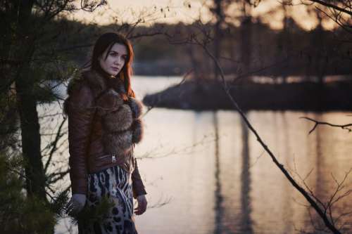 nature people woman fashion fur