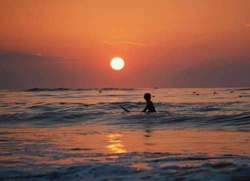 nature sunset sun surf beach