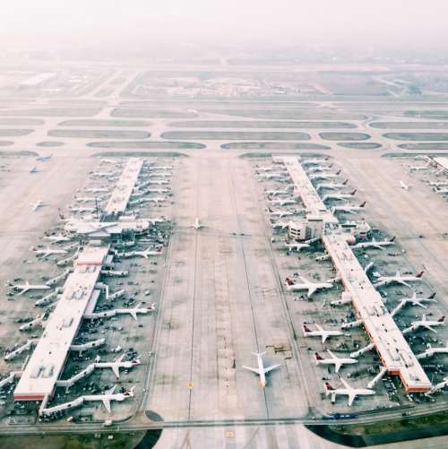 infrastructure airline runway airplanes machines