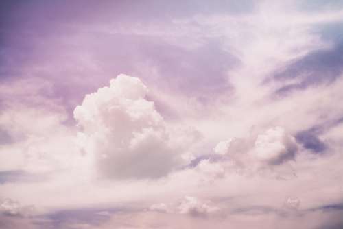 purple pink sky clouds nature