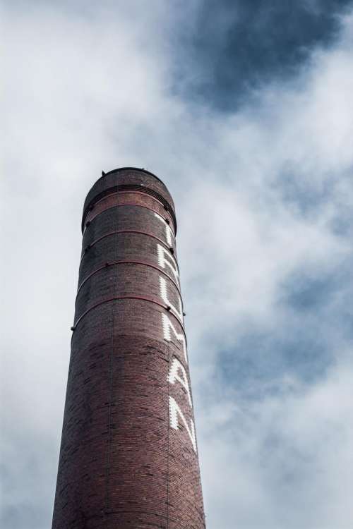 blue sky lighthouse chimney