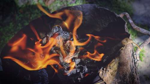 fire flame wood charcoal ash