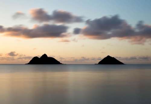 mountain highland island landscape silhouette