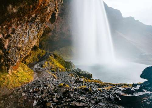 waterfalls rocks nature outdoor mountain